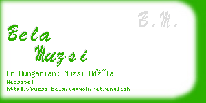 bela muzsi business card